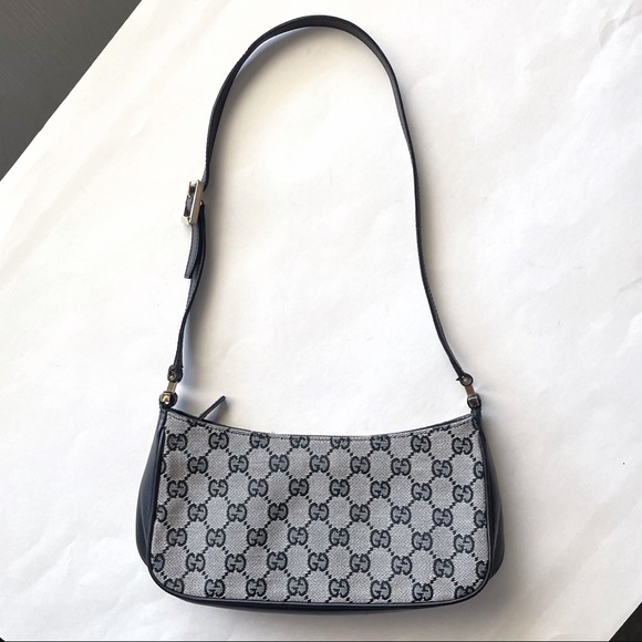💥SOLD💥 GUCCI Vintage Y2K Black GG Monogram Shoulder Bag - Picture 2 of 11